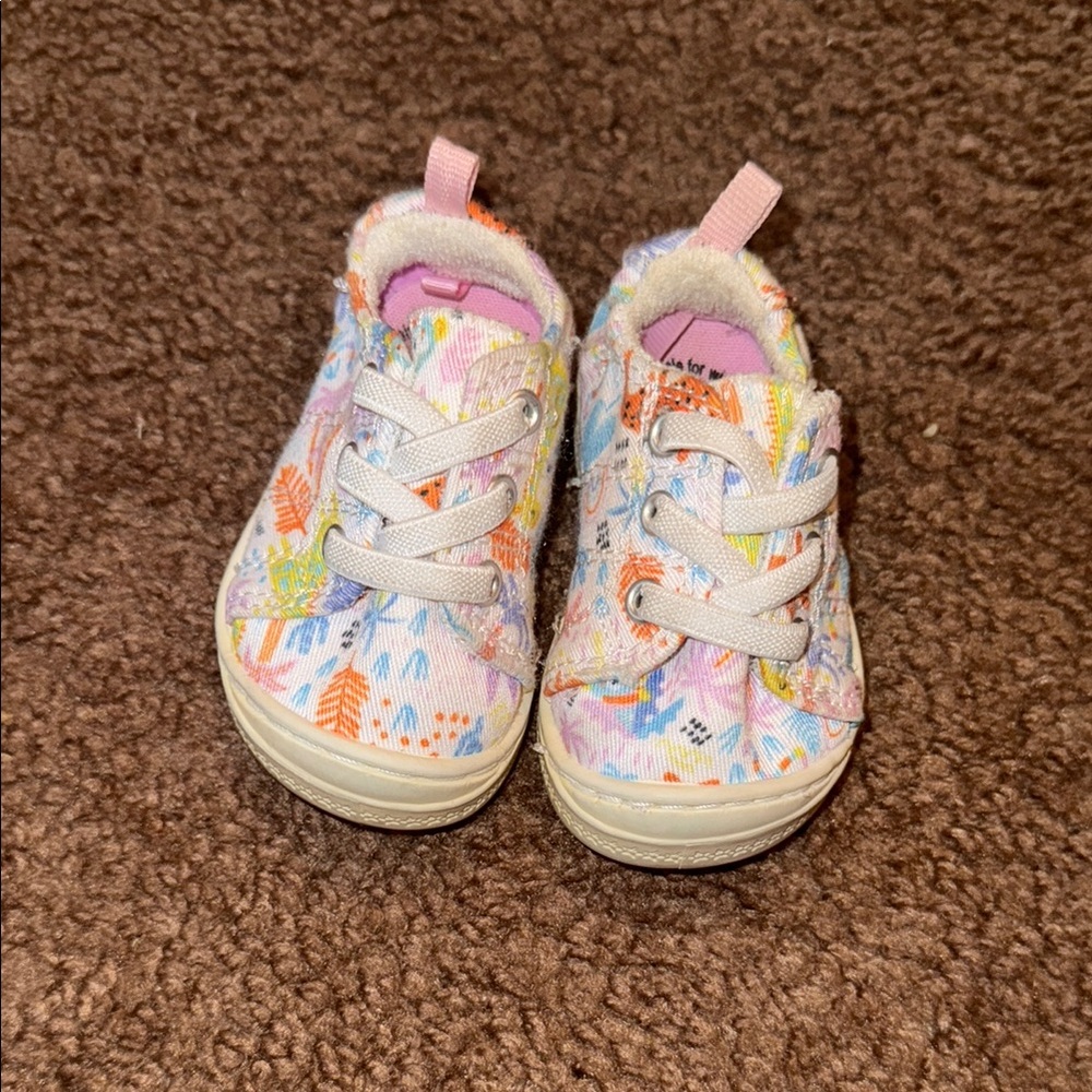 Wonder Nation Red and Pink Sneakers Slip-On Design